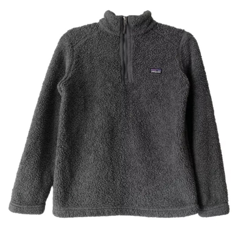 Patagonia Los Gatos Quarter Zip Jacket Kids Sz XL Gray Outdoor Granola School